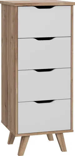 CONFORAMA, Kommode VANKKA 4 Schubladen 42x45x108.7cm eiche dekor