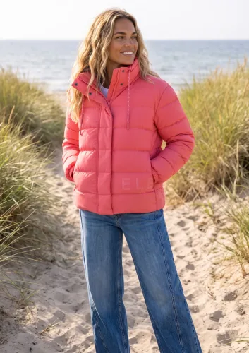 Elbsand, Elbsand Steppjacke mit grossem Letter-Print