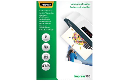 Fellowes, FELLOWES Laminiertasche A3 5351205 glanz, 100my 100 Stk
