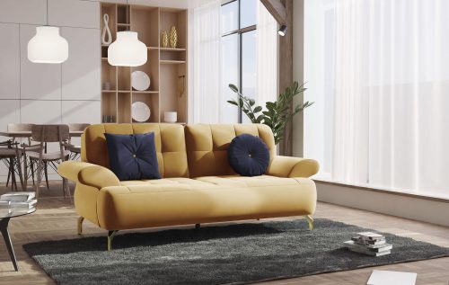 sit&more 2-Sitzer »Orient 1«, inkl. 2 Zierkissen mit Strass-Stein, goldfarbene Metallfüsse