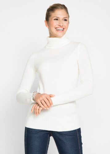 bonprix Rollkragenpullover mit Rollkragen, hüftbedeckende Länge, Slim Fit