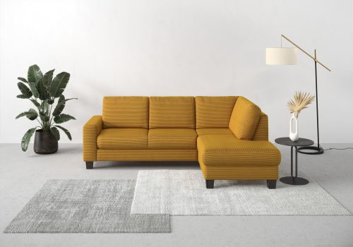 Home affaire Ecksofa »Summer«, mit Ottomane, mit oder ohne Bettfunktion und Bettkasten, Cord-Bezug