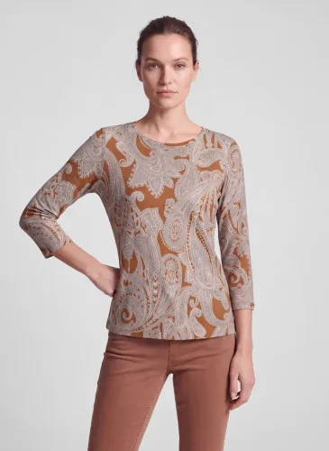 Rabe, Rabe 3/4-Arm-Shirt Sommershirt mit Allover-Muster