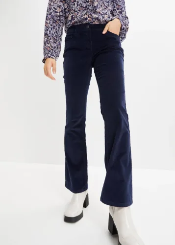 bonprix, bonprix Stretch-Cordhose, Bootcutblau 44Damen