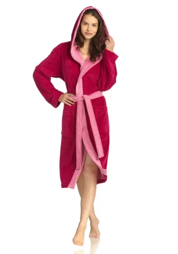 VOSSEN - Poppy Bademantel, für Damen, Rubin, Größe XS