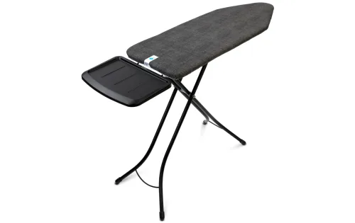 Brabantia, Brabantia - Bügeltisch mit Dampfstationsablage, Schwarz, 120cm