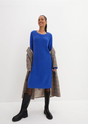 bonprix Strickkleid Oversize-Rippstrick, bequeme Passform, seitliche Schlitze
