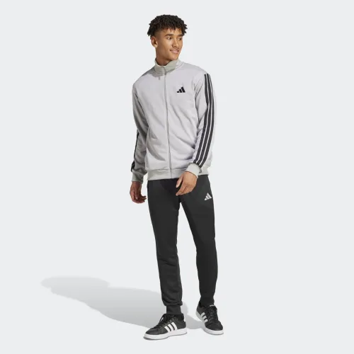 Adidas Sportswear, adidas Sportswear Trainingsanzug "3-STREIFEN FRENCH TERRY" 2 Stk. zweiteiliges Set, aus French-Terry-Material, mit Rippdetails