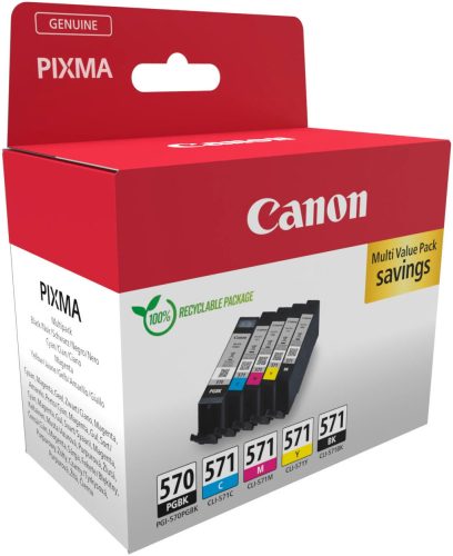 Canon, CANON Multipack Tinte PGBK/CMY/BK PGCL570/1 PIXMA MG5750 15/7ml