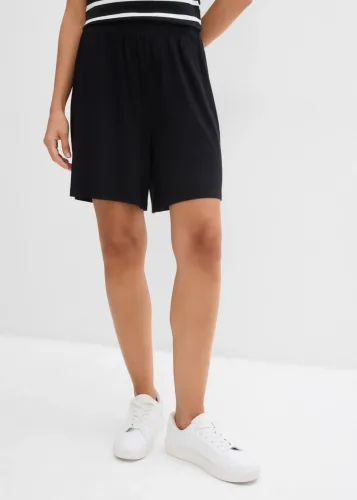 bonprix, bonprix Schlupf-Shorts aus softem Viskose-Mixschwarz 44Damen