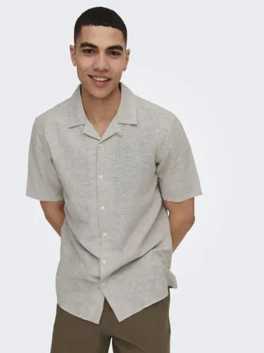 Only & Sons, ONLY & SONS Kurzarmhemd "ONSCAIDEN SS SOLID RESORT LINEN NOOS"