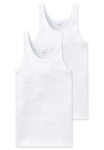 Schiesser - Unterhemd  2er Pack Bequem sitzend-ESSENTIALS, für Herren, Weiss, Größe XXL