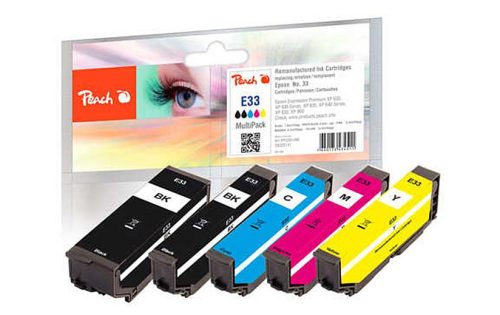 Peach Spar Pack Tintenpatronen kompatibel zu Epson No. 33, T3337