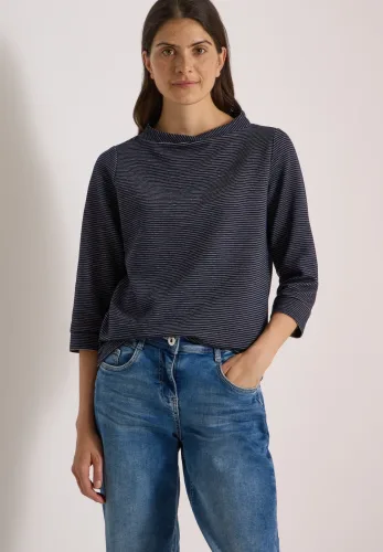 cecil, Ottoman Shirt im Two-Tone-Look