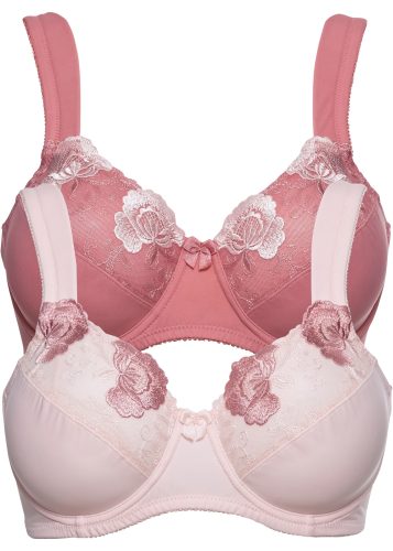 bonprix, bonprix Minimizer-BH mit gepolsterten Trägern (2er Pack)rosa 80Damen