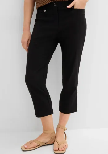 bonprix, bonprix 7/8-Bengalin-Hose mit Bequembundschwarz 48Damen