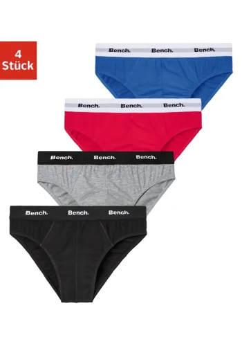 Bench, Bench. Slip Packung, 4 Stk. mit kontrastfarbigem Webbündchen