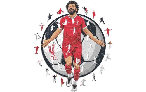 undefined, nicht definiert Puzzle »Iconic Liverpool FC ? Mo Salah«, Holzart: Birke (Herkunftsland: China)