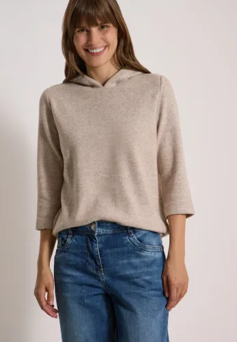 cecil, 3/4-Arm Shirt im Melange-Look