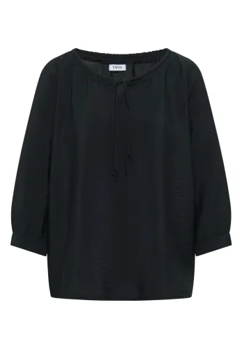 cecil, Carmen-Bluse mit Halbarm und Bändern