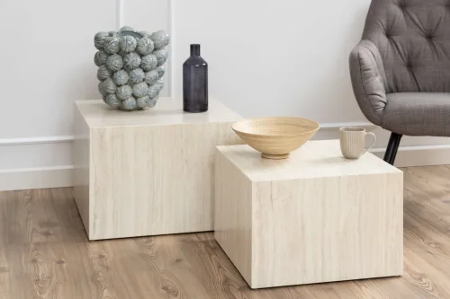 mutoni, mutoni - Couchtisch-Set Roupy 58, One Size, Beige