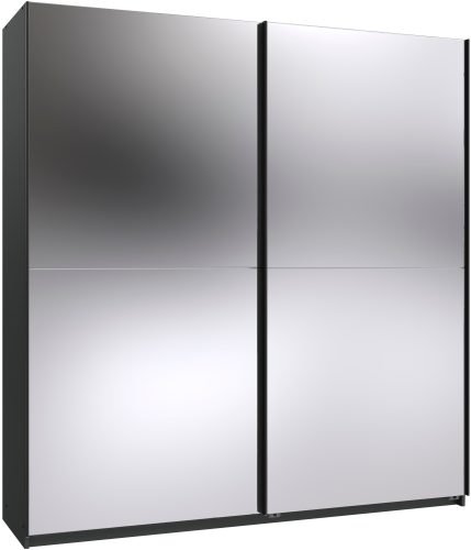 Wimex, Wimex Kleiderschrank »Mugano, B/T/H 135 oder 180/65/198cm, Made in Germany«, (wähle Deine Ausstattung: Basic oder Premium!), 2 Schwebetüren mit oder ohne Spiegel, Metallgriffe