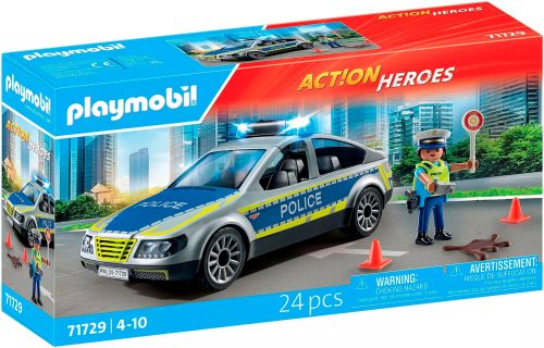 PLAYMOBIL, Playmobil® Spielbausteine »Action Heroes Polizei Streifenwagen 71729«, (24 St.)