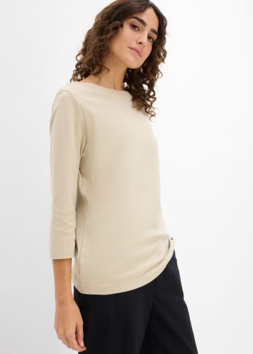 bonprix T-Shirt mit 3/4-Ärmeln, aus schwerer Baumwolle, in mehreren Grössen
