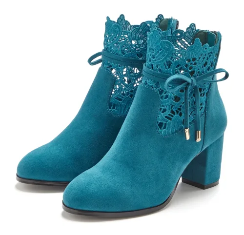 Lascana, LASCANA High-Heel-Stiefelette "Herbststiefelette" mit modischer Spitze und bequemen Blockabsatz, Ankle Boot, Stiefel