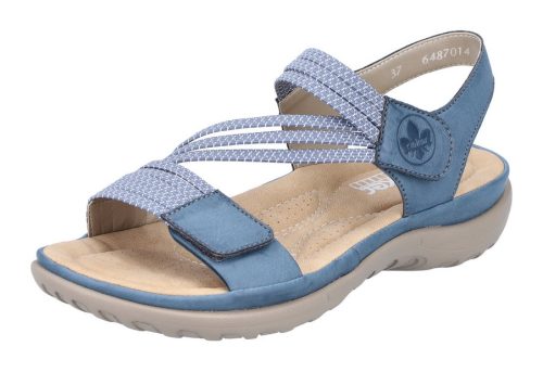 Rieker Riemchensandale Sommerschuh, Sandalette, Keilabsatz, mit Gummizügen