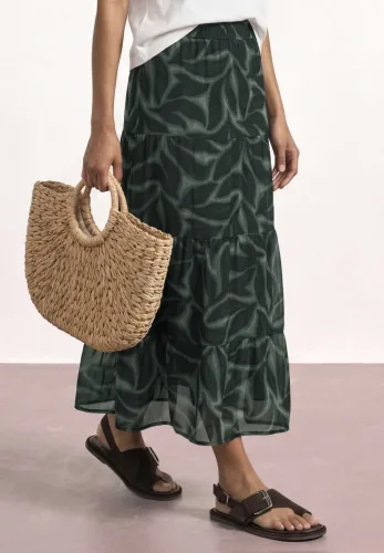 Street One, Maxirock aus Chiffon mit Print