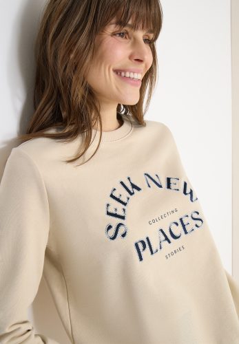 Cecil Sweatshirt, mit feiner Stickerei auf der Vorderseite