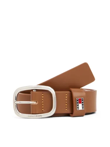 Tommy Jeans, Tommy Jeans Ledergürtel - Cognac 80 Damen