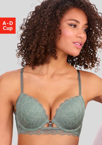 Lascana, LASCANA Push-up-BH »Alicia« mit Bügel und integriertem Kissen aus feiner Spitze, sexy Dessous
