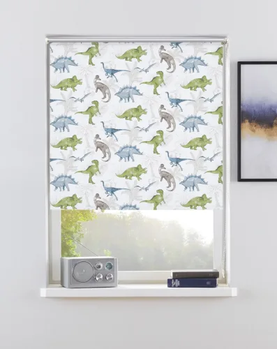 Goodproduct, GOODproduct Rollo "DINO" verdunkelnd Blendschutz  Sichtschutz  Verdunkelung ohne Bohren freihängend Fixmass, Klemmfix, DINO, Kinderrollo -NEUHEIT