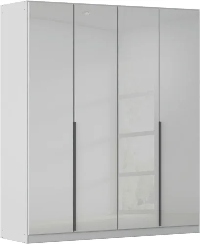 Goodproduct, GOODproduct Drehtürenschrank "Kleiderschrank Kleiderschränke Schrank Garderobe AGORDO mit Glasfront" in zwei Griff-Farben, Breiten 91-405 cm, durchdachte Innenausstattung, in 8 Breiten und 2 Höhen MADE IN GERMANY