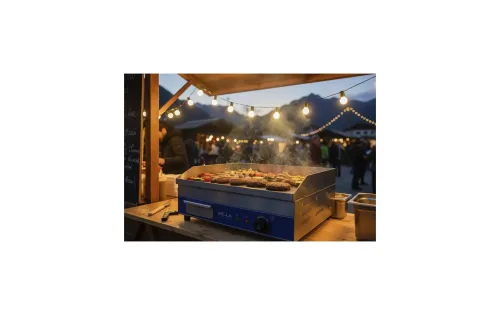 Berger+Lanz, Berger+Lanz D500 Elektrogrill – Plancha Grill – chromstahl