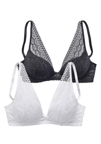 petite fleur Push-up-BH Packung, in modischem High-Apex Schnitt