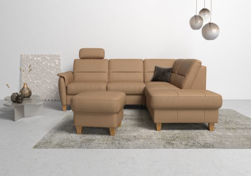 Home affaire Ecksofa »Palmera«, Federkern, wahlweise mit Bettfunktion und mit/ohne Stauraum