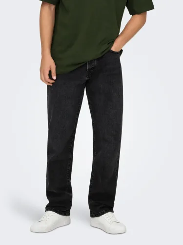 Only & Sons, ONLY & SONS Regular-fit-Jeans "ONSEDGE STRAIGHT BROMO 0017 DOT DNM NOOS"