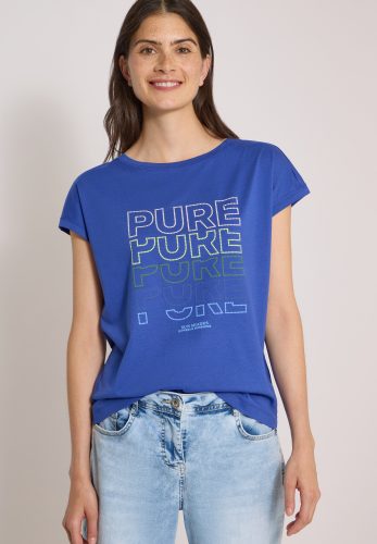 Cecil Kurzarmshirt Sommershirt mit Boat Neck und Frontprint