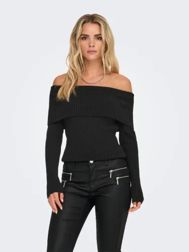 Only, ONLY Strickpullover "ONLKATIA LIFE LS OFF SHOULDER KNT NOOS" Viskosemischung, regular fit