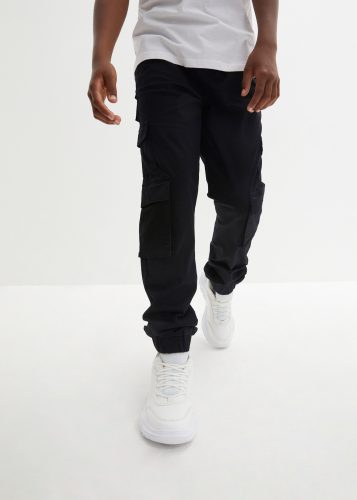 bonprix Cargohose aus Baumwolle mit Elasthan, bequeme Passform, mit grossen Taschen