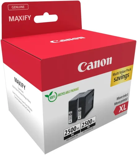 Canon, CANON Twin Pack Tinte XL schwarz PGI-2500BKT MAXIFY iB4050 2x70.9ml