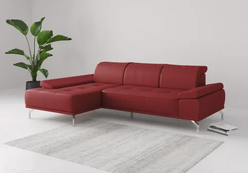 home affaire, Home affaire Ecksofa "Caluna" Inkl.Sitztiefenverstellung, wahlweise mit Kopf- und Armteilverstellung