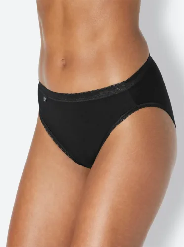 Sloggi - Slip  3er Pack Stretch, 44, Schwarz