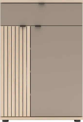 Mömax, Schuhschrank Pisa Taupe/eichefarben 70/103/38 cm 