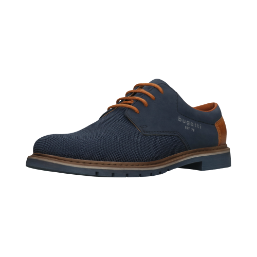 bugatti Schnürschuh Blockabsatz, Businessschuh, Abendschuh mit Logoprägung