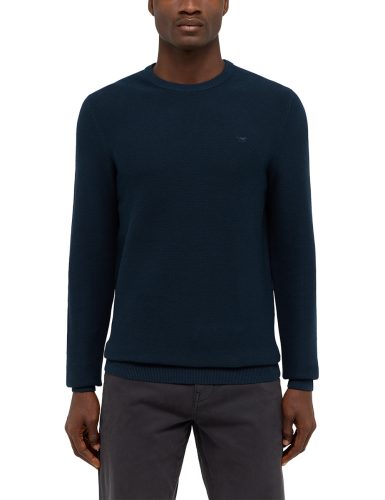 Mustang, Mustang - Strickpullover  Bequem sitzend-Style Elliot, für Herren, Nachtblau, Größe S