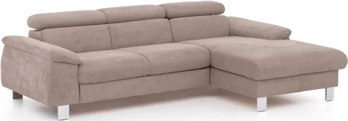 Cotta, COTTA Ecksofa "Komaris L-Form, B: 244 cm" mit Kopfteilverstellung, optional Bettfunktion, Bettkasten & Licht